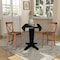International Concepts 42 in. Solid Wood Dual Drop Leaf Dining Table with 2 Counter Height Stools in Black/Distressed Oak K46-42DPT-23S4261322 - alternate 3
